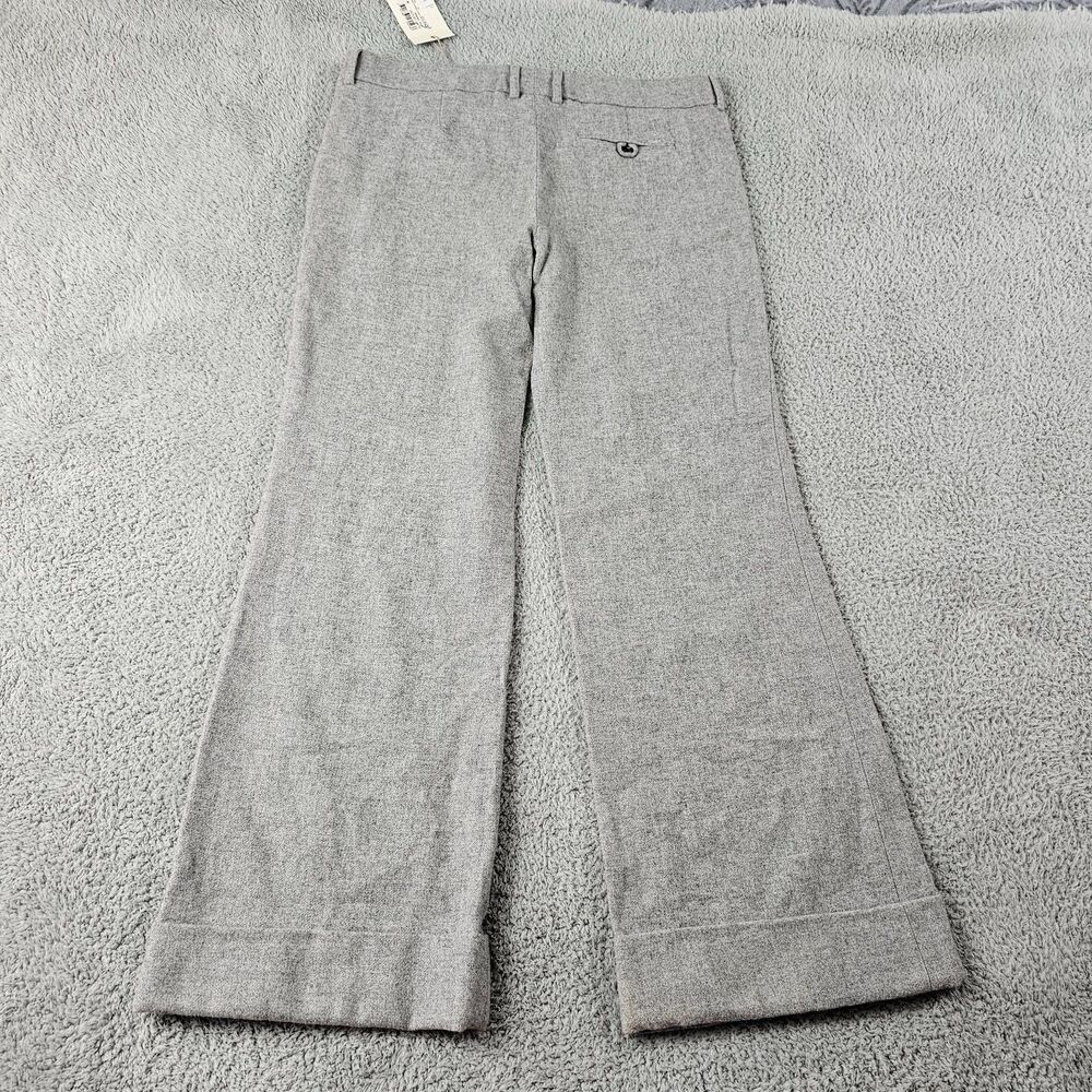 Gant Michael Bastian Pants Womans 36x32 Gray Wool Blend Flannel Wide Flare NEW - Picture 2 of 16